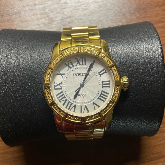 Invicta Angel Watch *Real Diamonds* *18k Gold Plated* - Picture 2 of 3